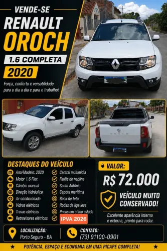 Renault Duster Oroch Exp. 1.6 Hi-flex 16V Mec. 2020