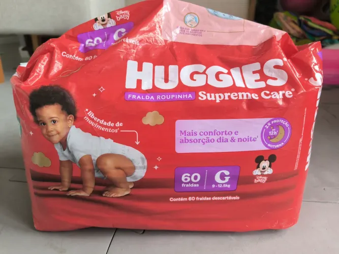 Fralda Huggies supreme Care G/60 unidades