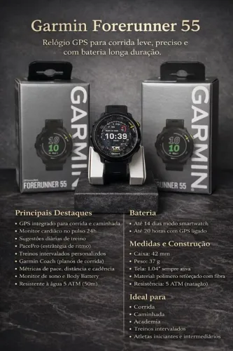 Relógio Garmin Forerunner 55