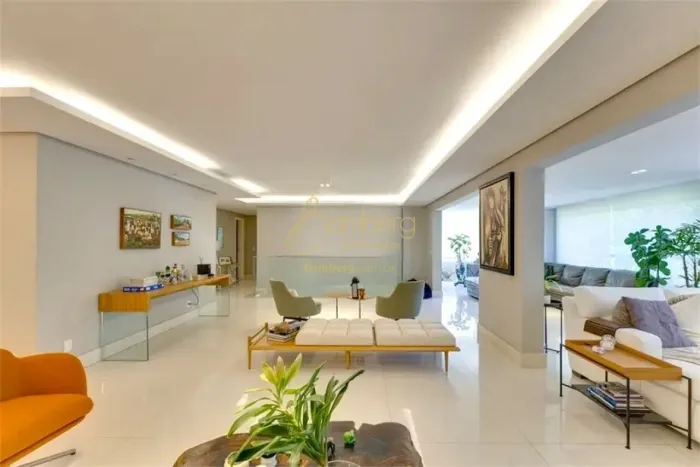 Apartamento garden com 5 suítes, 5 vagas e churrasqueira. Lazer completo.