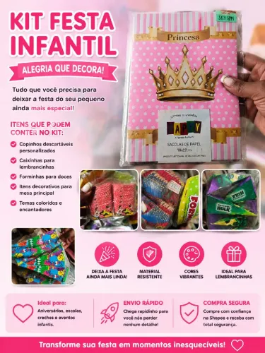 Kit para festa temático 
