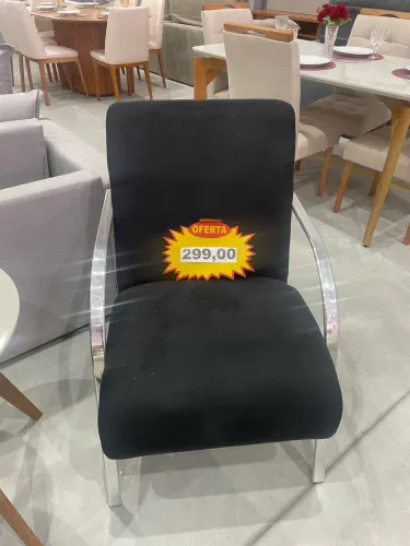Poltrona Olinda Com Braços Cromados SUPER OFERTA 