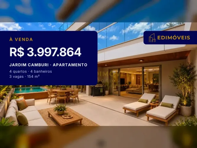 Jardim Camburi: Apartamento 4 suítes em condomínio de alto padrão