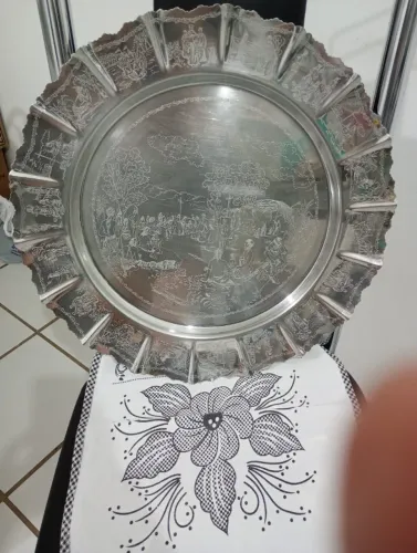 BANDEJA INOX TODA TRABALHADA