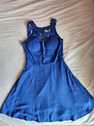 Vestido curto azul