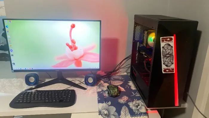 PC Gamer Xeon + RX 580 8GB ? Pronto para jogos e uso pesado + Monitor 24 polegadas marca A