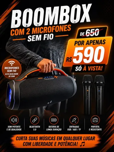 SOM BLUETOOTH BOOMBOX ESPECIAL
