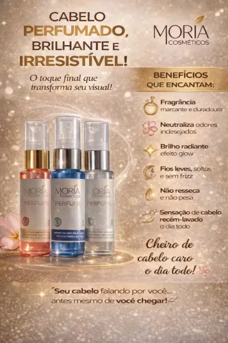 Perfume Capilar Moriá Cosméticos 