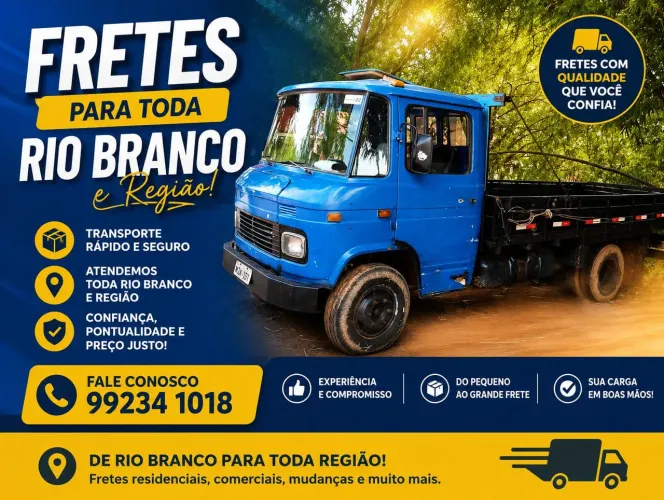 Faz frete para todo Rio Branco 