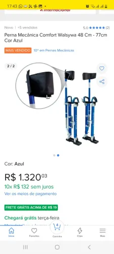 Pernas mecanicas para gesseiro 