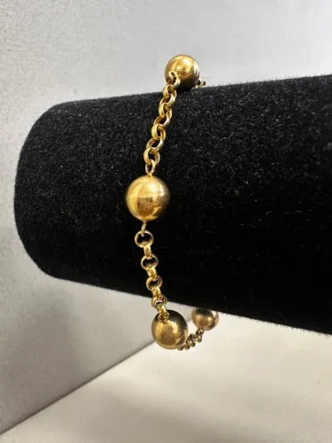 Pulseira Bolinha de ouro 3.96g 18k procedência garantia eterna