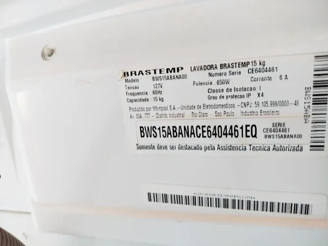 Lavadora de roupa Brastemp 15kg