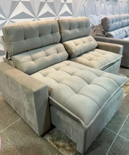 Sofá retrátil reclinável novos e embalados a pronta entrega 