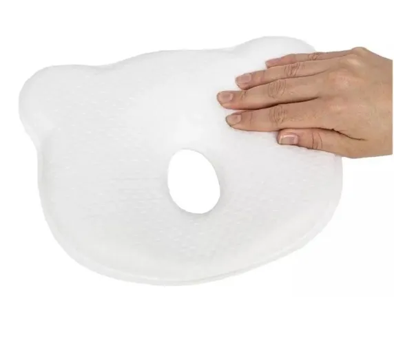 Travesseiro Para Bebê Viscoelástico Anatômico Anti Cabeça Chata Urso Buba