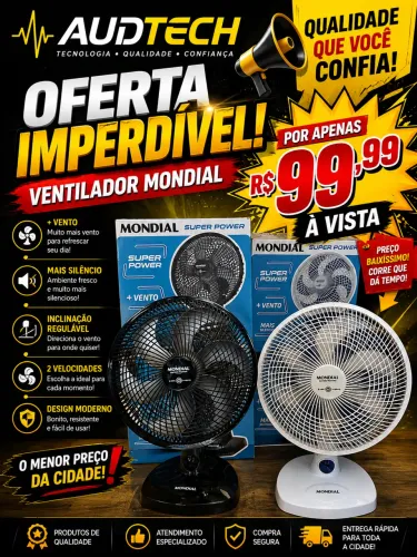 VENTILADOR MONDIAL 30CM DA MONDIAL ?