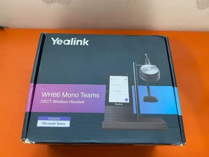 Fone de ouvido sem fio Yealink WH66 com tela de 4 polegadas, DECT e Bluetooth