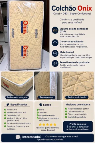 Colchão Onix novo nunca usado