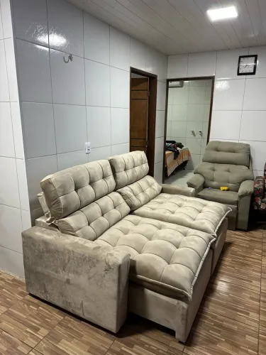 Sofá retrátil e reclinável luxo disponíveis