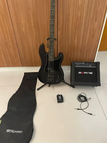 Kit Completo: Contrabaixo Strinberg PBS40 + Cubo Borne 20W + Amp de Fone e acessórios 