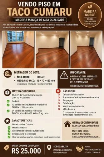 Piso de Madeira Maciça Nobre