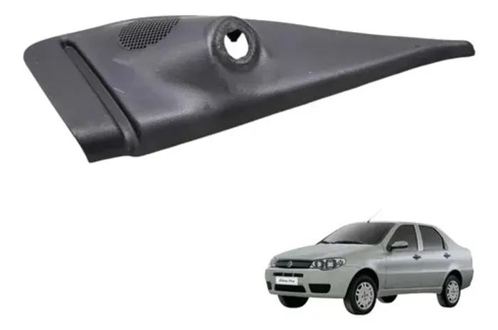 Acabamento Retrovisor Lado Direito Fiat Siena 2007 Cinza