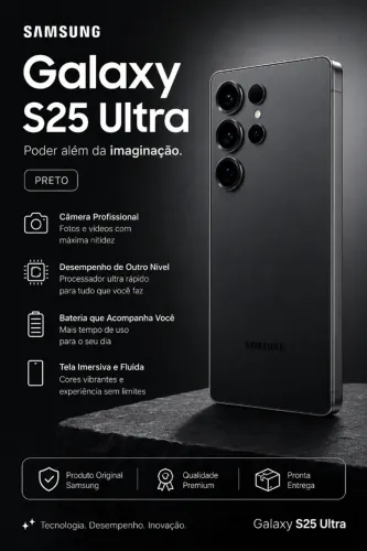 SAMSUNG S25 ULTRA PRETO 256 LACRADO
