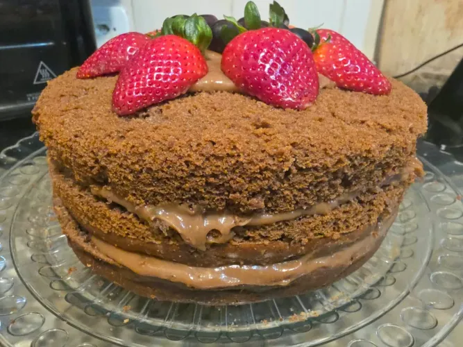 Bolo diet de chocolate delicioso