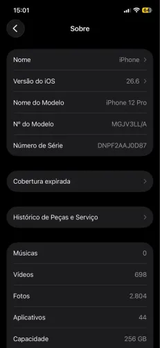 Estou vendendo um iPhone 12Pro único dono