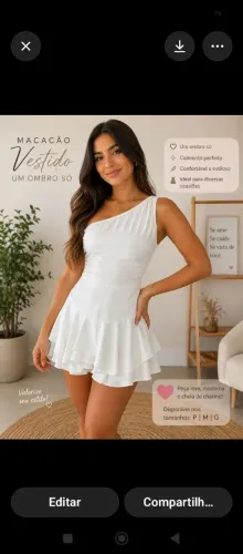 Vestido macacão branco