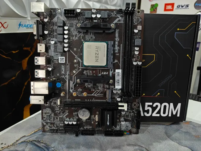 Kit placa mãe Ryzen 5 5500 + a520 