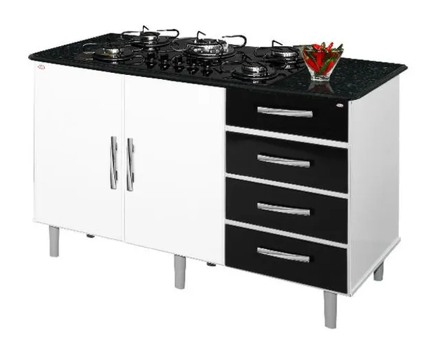 Balcao / Gabinete Locker para cooktop de 5 bocas ! Entrega + Montagem Grátis.