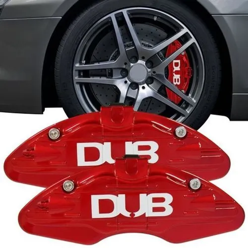 Par Capa Pinça De Freio Dub Vermelha Laranja Dourada Universal Tuning