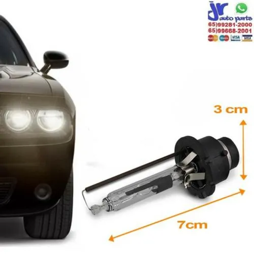 Par Lâmpada Automotiva Xênon D4R PK32d-6 Luz Branca 4300K 35W 12V Reposição