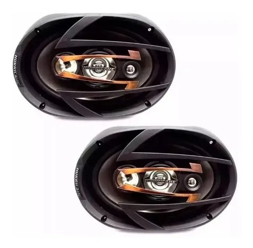 Auto Falante 6x9 69 300wrms Hurricane Quadriaxial Par +telas
