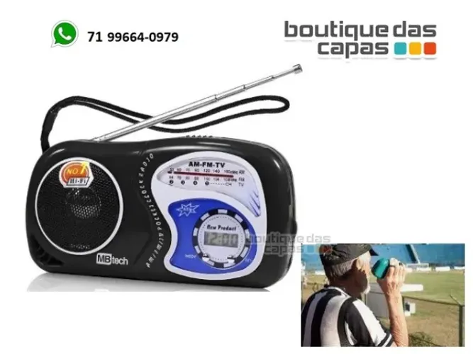 Radio radinho Am Fm Portatil Relógio Altomex A-2019 natal (funciona fone de ouvido)