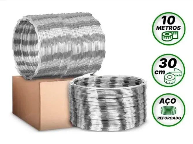 concertina clipada 30cm abre 06 metros