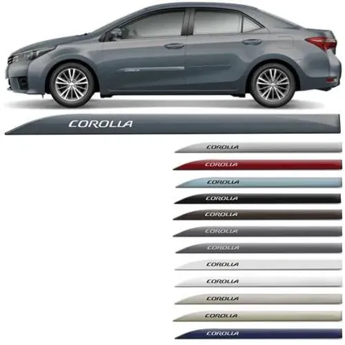 Friso Lateral Toyota Corolla 2014/ - Branco / Preto / Prata / Cinza / Vermelho / Azul