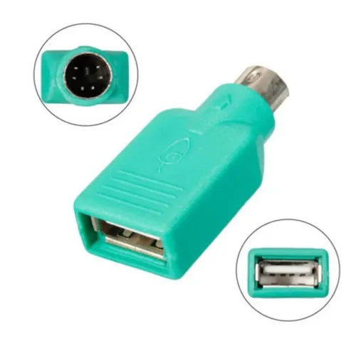 Adaptador de Mouse Teclado com  Fio Antigo