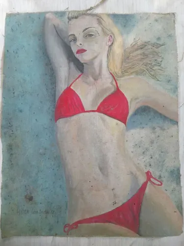 Pintura original antiga dos E.U. em acrilex nunca foi dado o verniz 