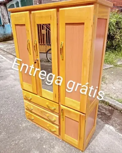 GUARDA ROUPA SOLTEIRO 3 PORTAS NOVO!