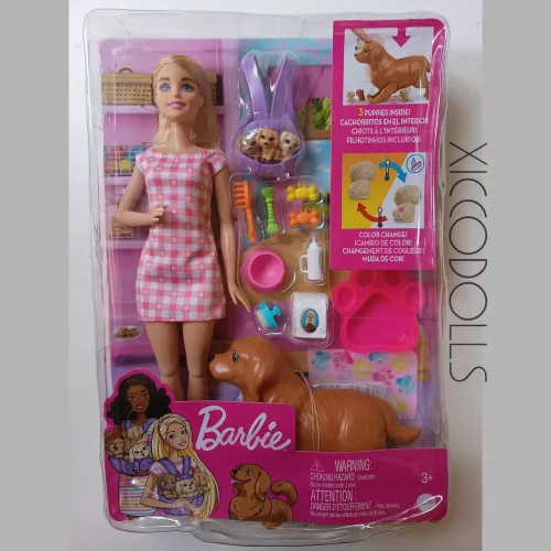Boneca Barbie Cachorrinhos recém nascidos - Mattel