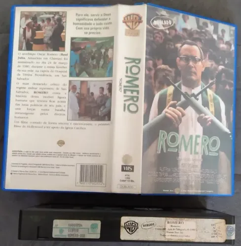 VHS Dublado Romero - Raul Julia