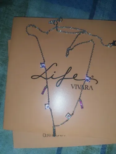 Colar Life Vivara com Pedras Rosa