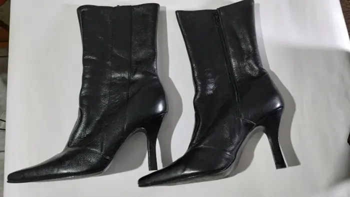 Bota Em Couro 37 - Feminino - Cano Médio