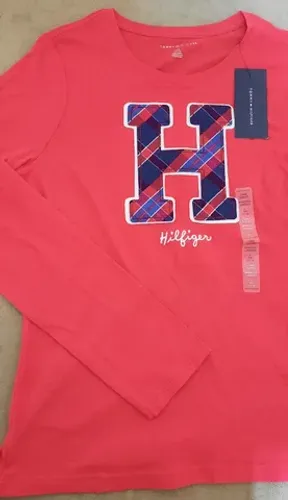 Imperdível!!! Camiseta manga longa feminina Tommy 12-14 nova original