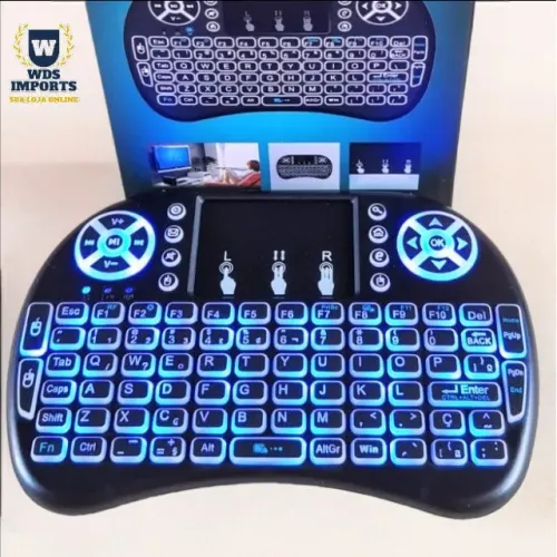 Mini teclado Wiresless para Tv Box e SmartTv Iluminado
