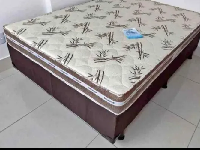 Cama Box de Casal com Colchão Ortopédico