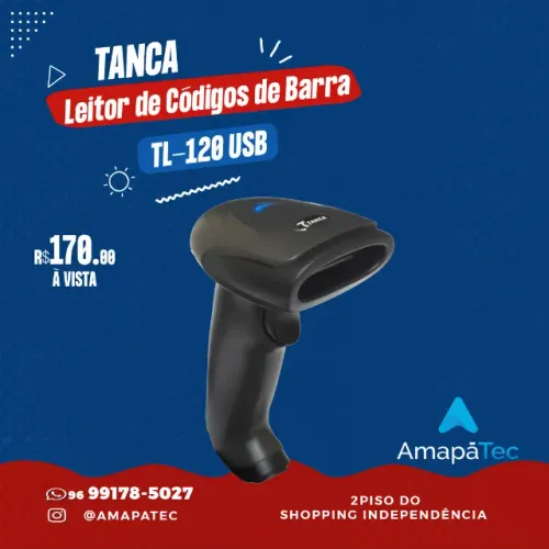 Leitor De Código De Barras Tanca TL 120 USB