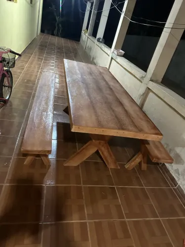 Mesa Rustica Área de Lazer