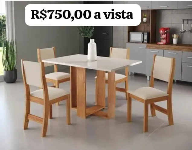Promoção mesa com 4 cadeiras